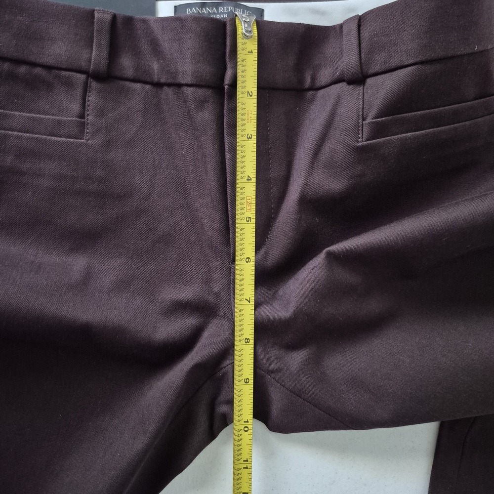 Banana Republic Dress Pants Womens 0 Brown Sloan Modern Bi-Stretch Ankle Slim - Picture 11 of 11